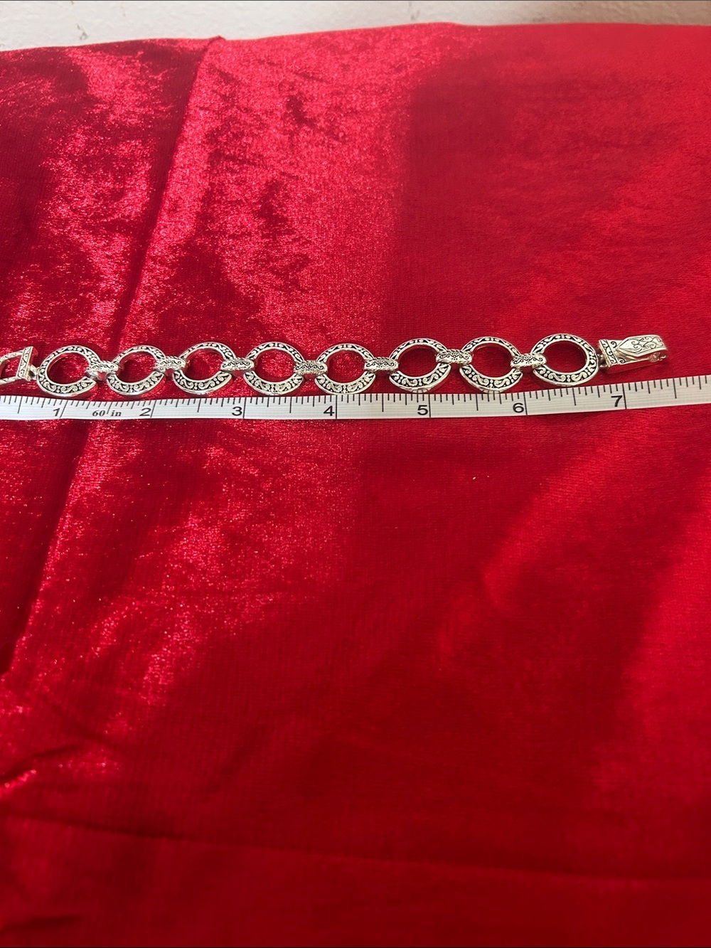 Brighton Silver-Tone Filigree Circle-Link Bracelet